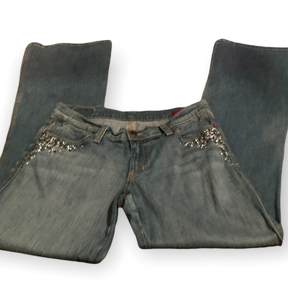 GLY rhinestone bootcut jeans size 9